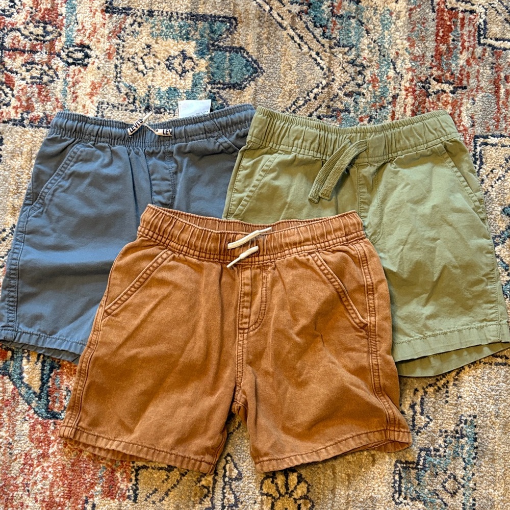 Place Kids Shorts Trio - Blue, Green, and Brown